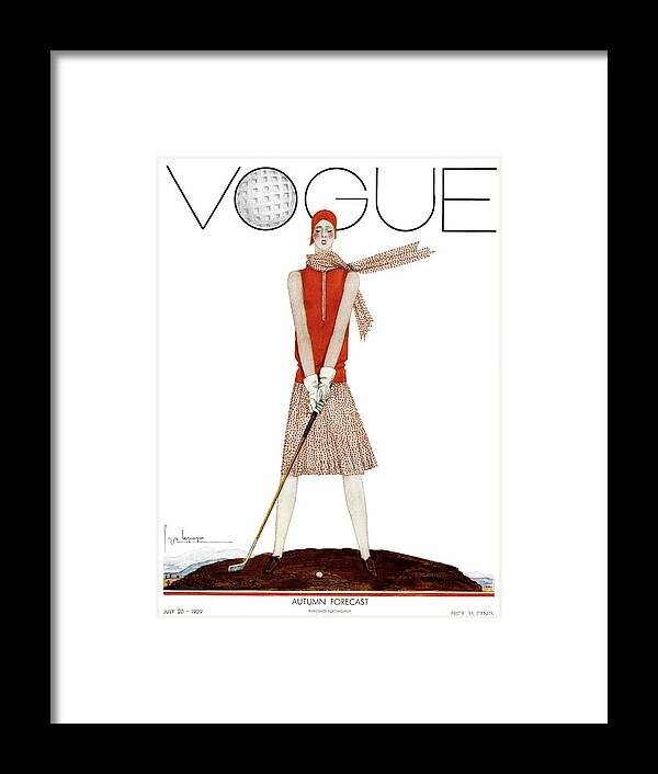 ヴィンテージ Vogue マガジンカバー 女性-家の装飾ポスター