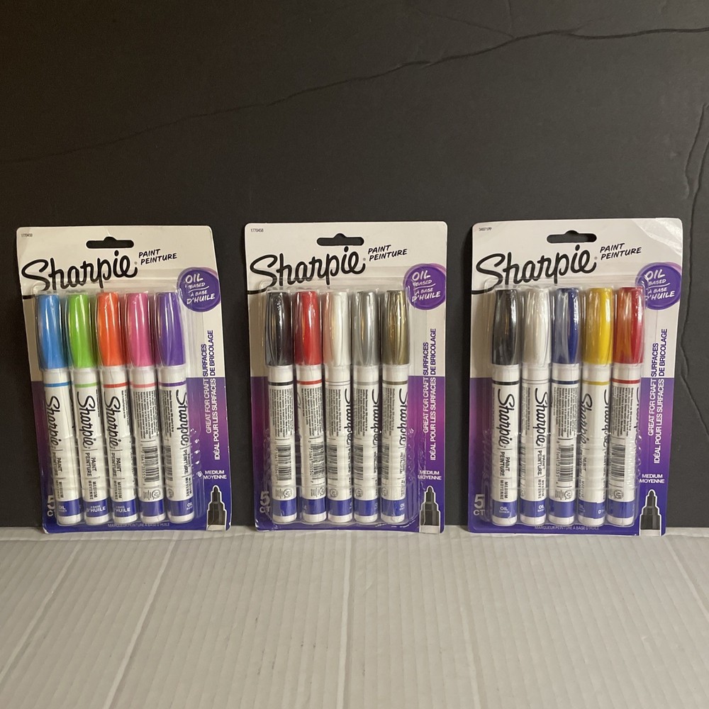 Sharpie Oil-Based Paint Markers 5ct Assorted Colors Medium Point 15-Pack