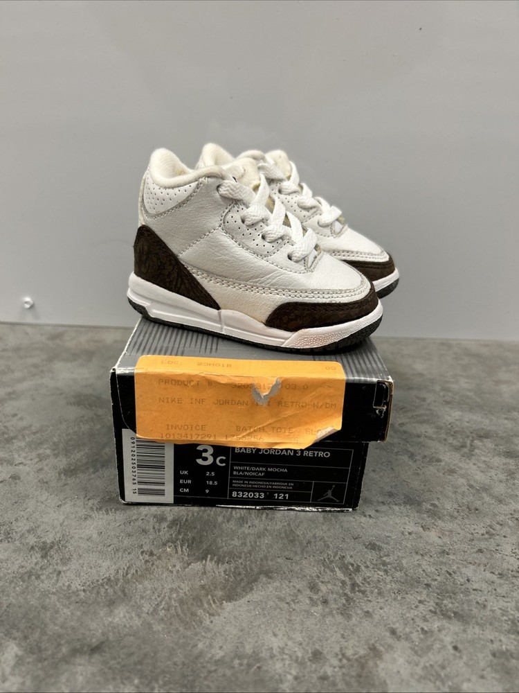 Size 3c - 2001 Baby Jordan 3 Retro Mocha  Brand New With Box *Very Rare*