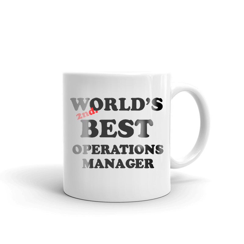World's 2nd Best Operations Manager Coffee Tea Ceramic Mug Office Work Cup Gift