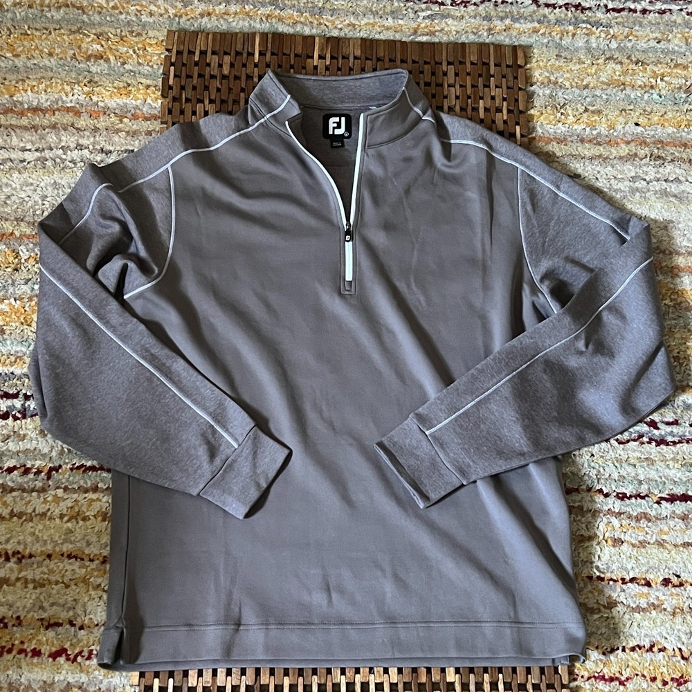 FJ FootJoy Performance 1/4 Zip Pullover Sweater Grey Men's Size Large L