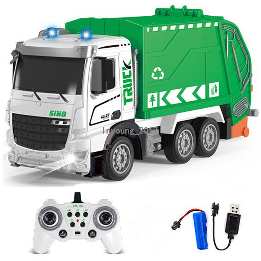 1:12 Remote Control Garbage Truck RC Truck Toy Light Sound Toys for Kids Boys