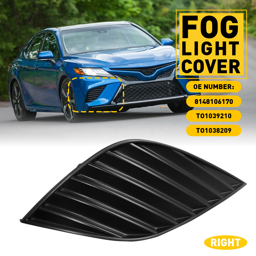 Right Front Bumper Fog Light Cover For Toyota Camry SE XSE 2018-20 Pasenger USA