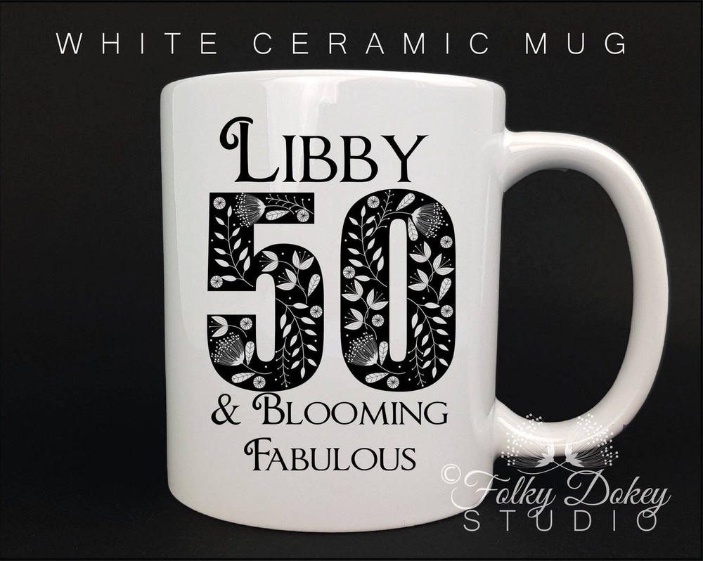 50 And Fabulous Personalised Mug Birthday Gift 50th Birthday Personalised Gift
