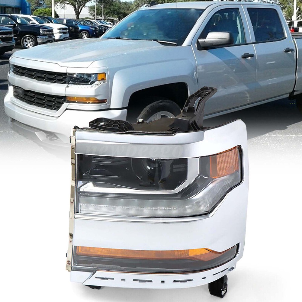 For 2016-2018 Chevy Silverado 1500 HID/Xenon Headlights w/ LED DRL Driver Left