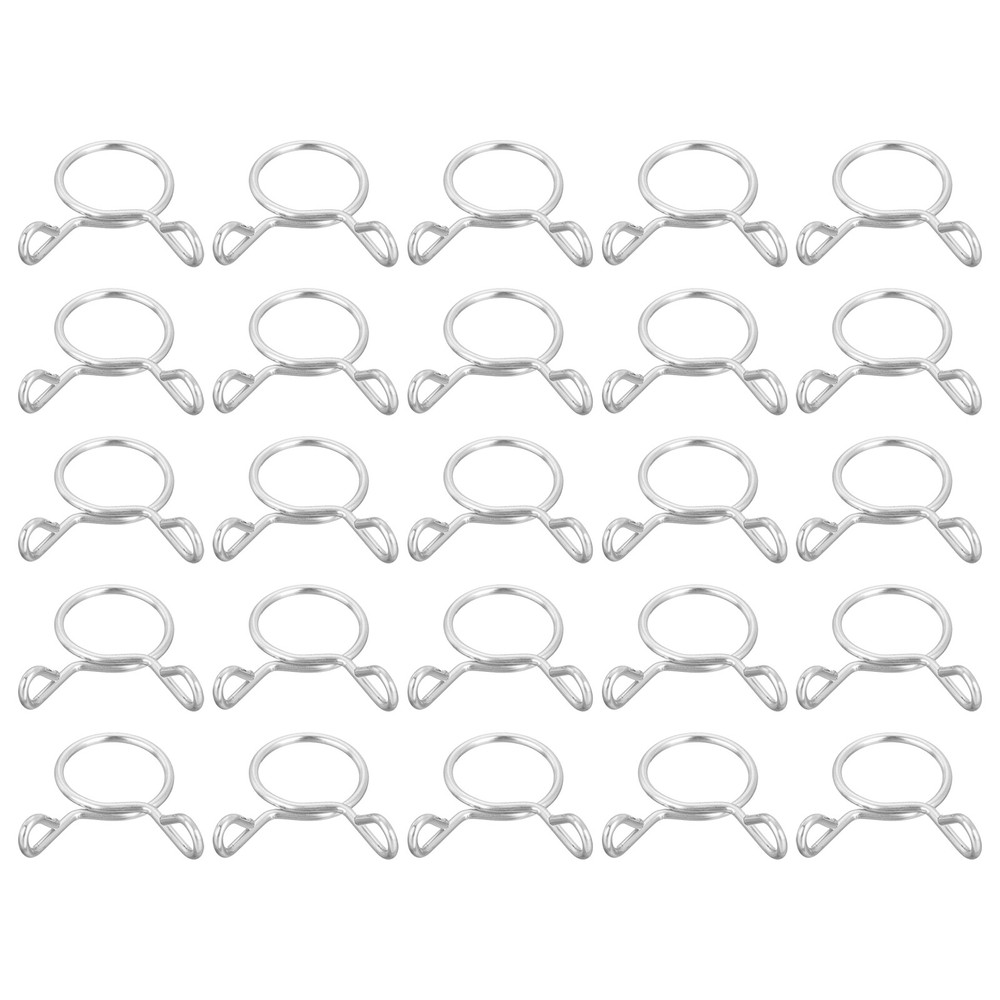25 Pcs Fuel Line Hose Tubing Spring Clips 14.5mm Water Pipe Spring Clip Clamps