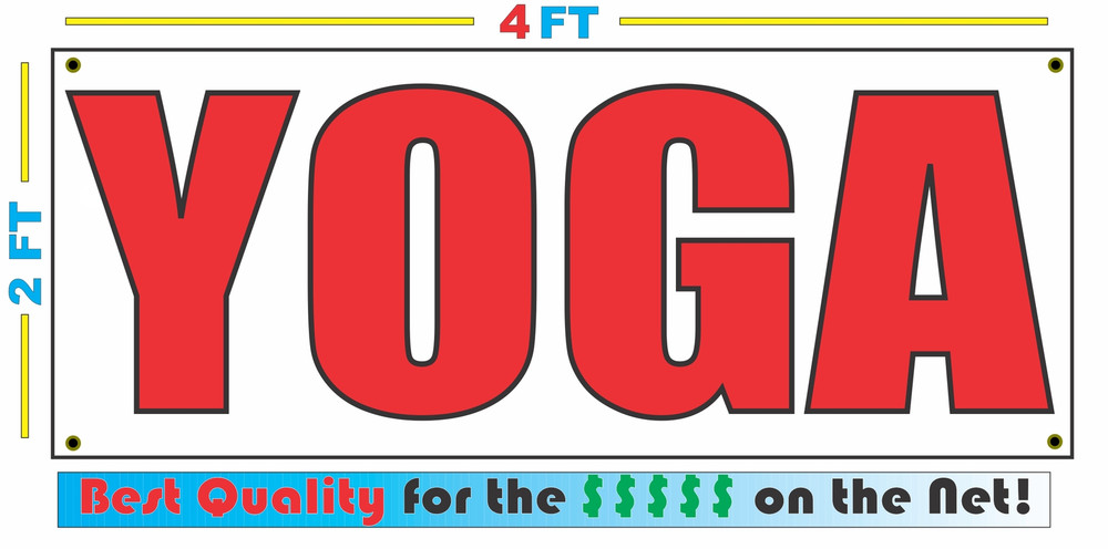 2x4 YOGA Banner Sign with Exclusive Discount Offer