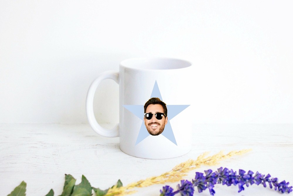 Star Face Mug Personalized Star Mug Birthday Gift Gift For Him Gift For Her