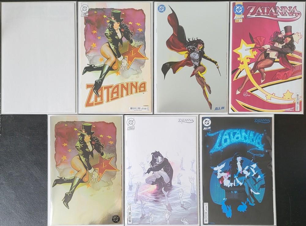 Zatanna #1, Lot of 7 Standard Covers, NM or Better