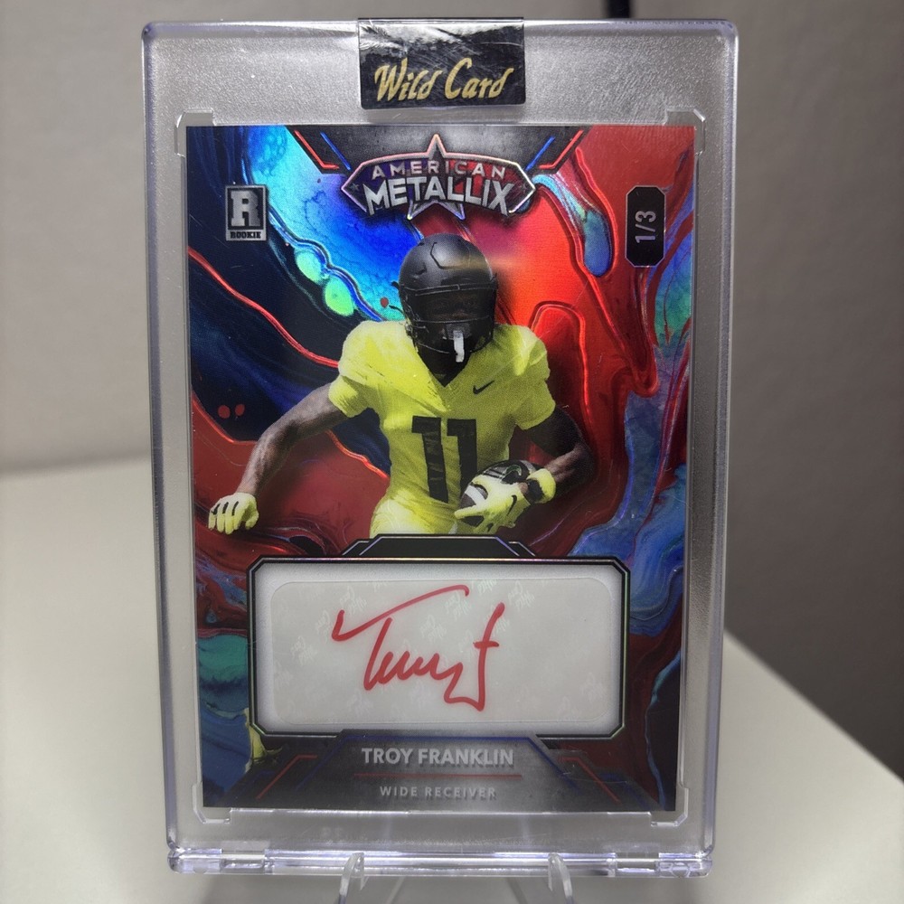 2023 Wild Card American Metallix Rookie - Troy Franklin RC Auto - 1/3