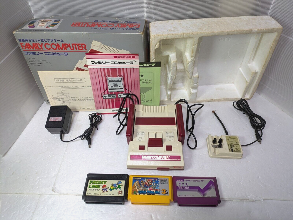 Nintendo Famicom NES Family Computer Super Mario Brothers 3 Japan  Box Manual