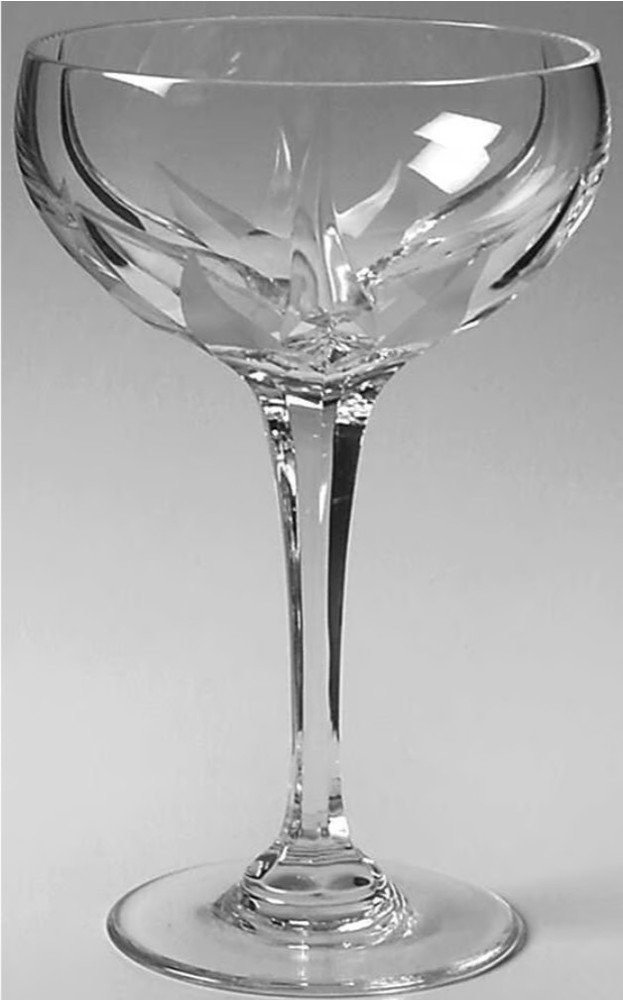 Flame D’Amore By Mikasa flame of love Slovenia crystal champagne tall sherbet