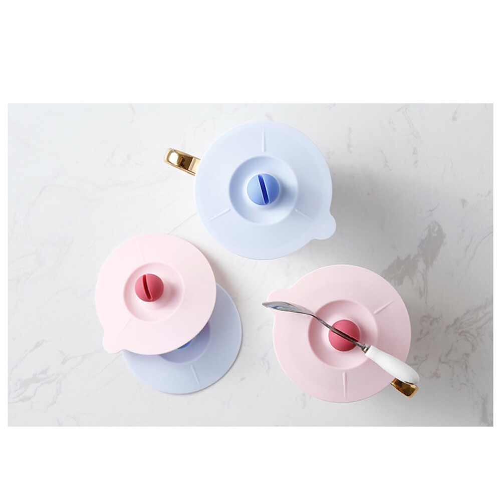 4 Pcs Reusable Coffee Cups Drinks Sealed Mug Cover Mixed Color Lids