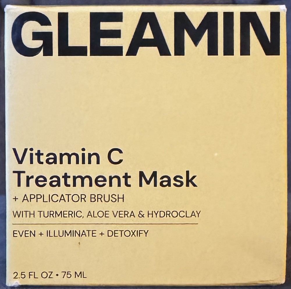 Gleamin Turmeric Vitamin C Clay Mask Cream 2.1oz Brightening Detox EXP 01/2027