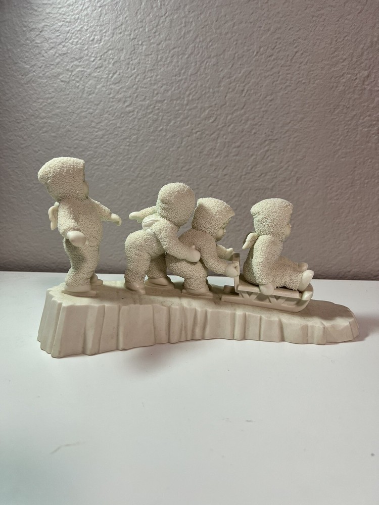 Department 56 Snowbabies I'm Right Behind You Figurine in Great Condition
