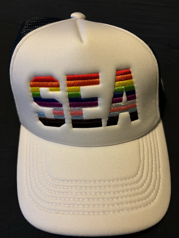 Seattle Mariners Pride Day Trucker Hat Cap 6/1/24 Adjustable Brand New SGA-image