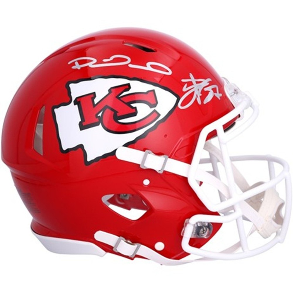 Mahomes & Kelce Kansas City Chiefs Autographed Super Bowl LVIII Authentic Helmet