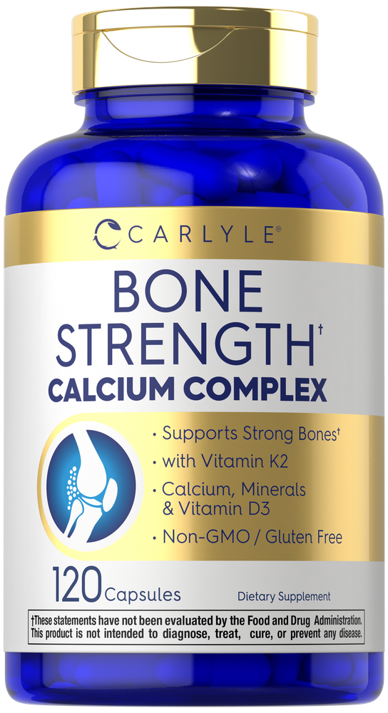 Bone Support Supplement | 120 Capsules |  Calcium Complex Vitamin | Non-GMO & Gl