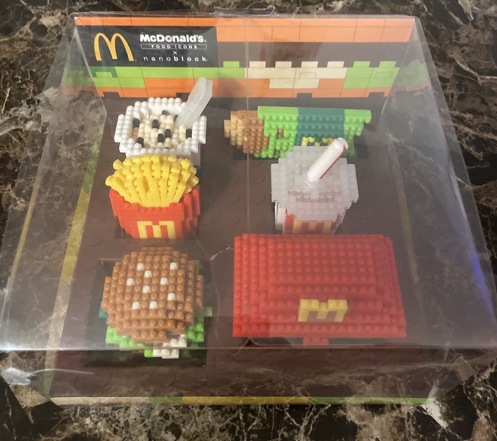 AUTHENTIC Nanoblock x Mcdonald's Food Icon Set of 6 with Special Display Box