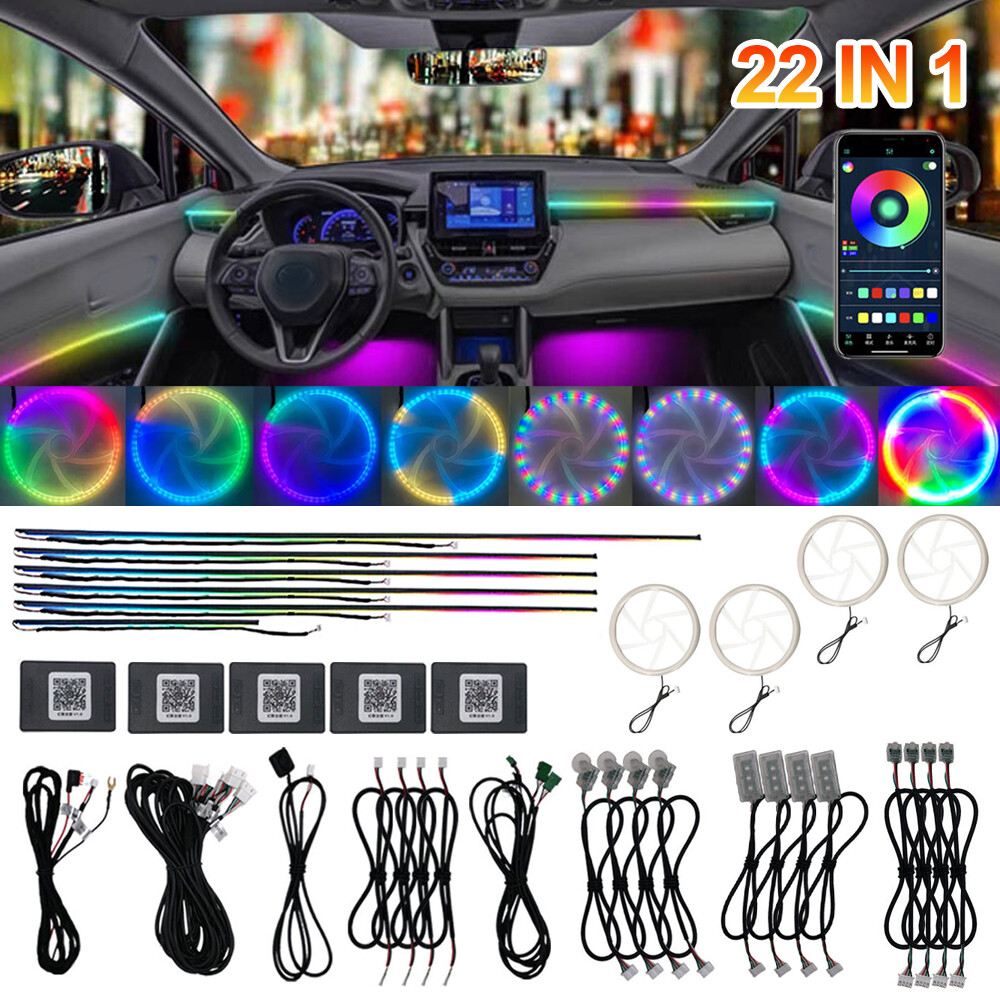 Car RGB LED Interior Ambient Lights Symphony LED Music Sync Acrylic Guide Lamps