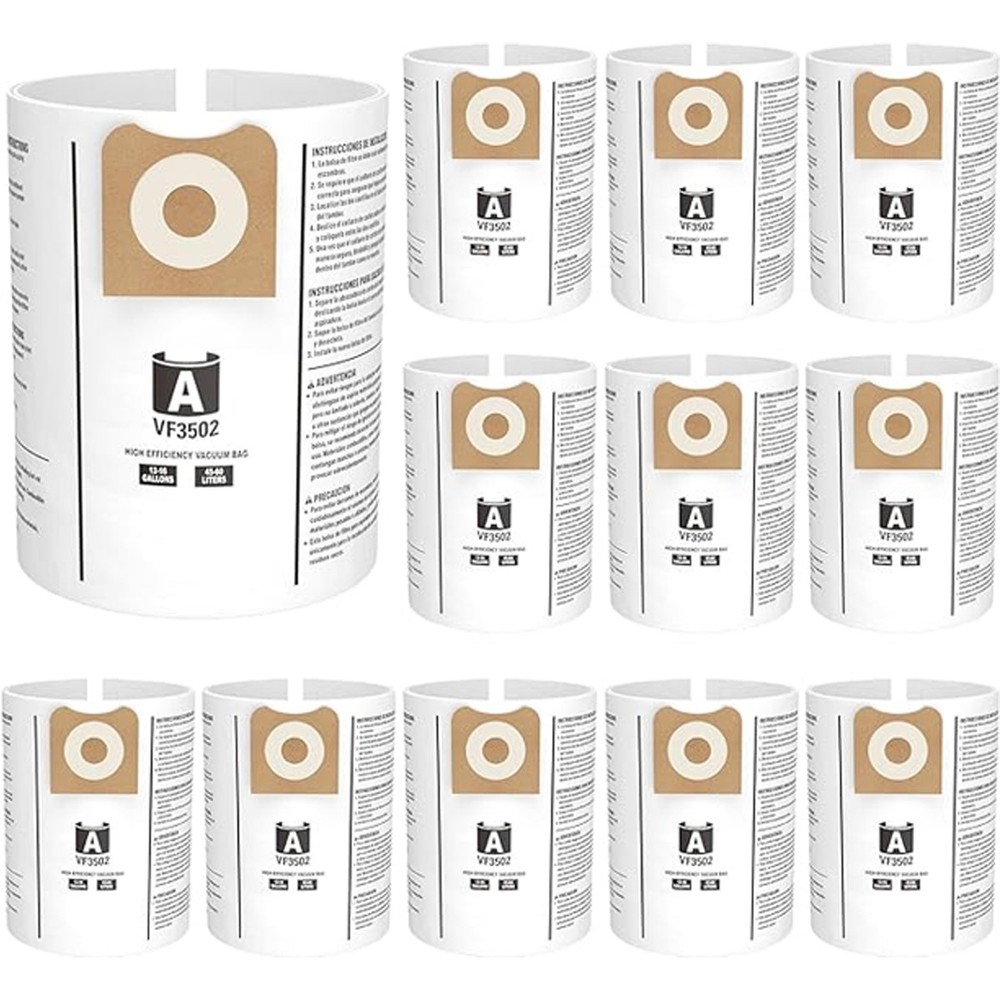 For Ridgid Shop Vac bags 12-16 Gallon, Size A VF3502 Dust Collection Vacuum Bags