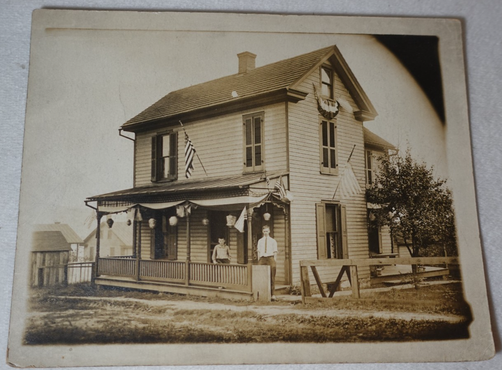 Patriotic Home Pennsylvania Double Sized Unique RPPC Real Photo Postcard