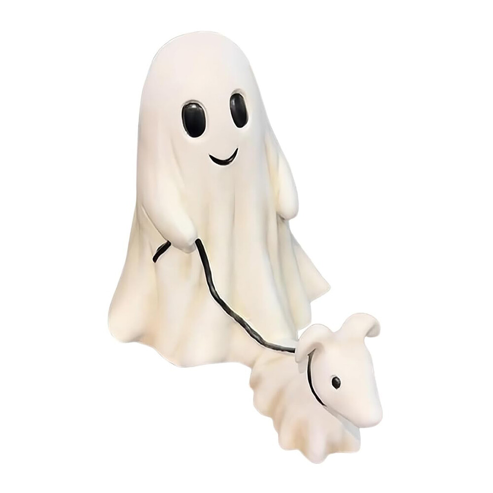 Spooky Ghost Dog Statue Halloween Decor Figurine