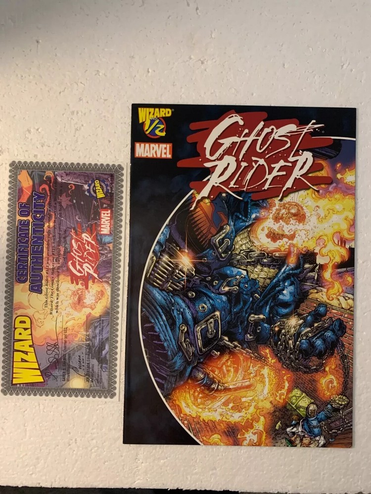 Ghost Rider 1/2 NM Marvel Comics Wizard Mail Away Exclusive COA 2000