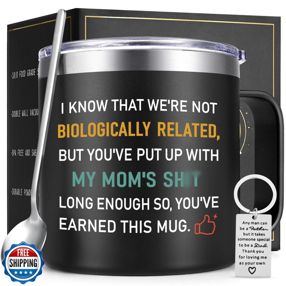 Step Dad Gifts - Not Biologically Related Coffee Mug for Bonus Dad