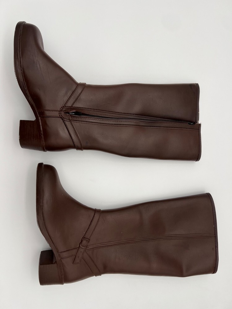 Cottage Craft Styled In Paris Made In Israel Brown Boots Tall Rubber 38 EUR US 7