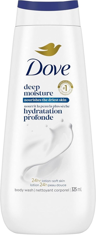 Dove Deep Moisture Body Wash for 24-Hour Hydration and Soft Skin