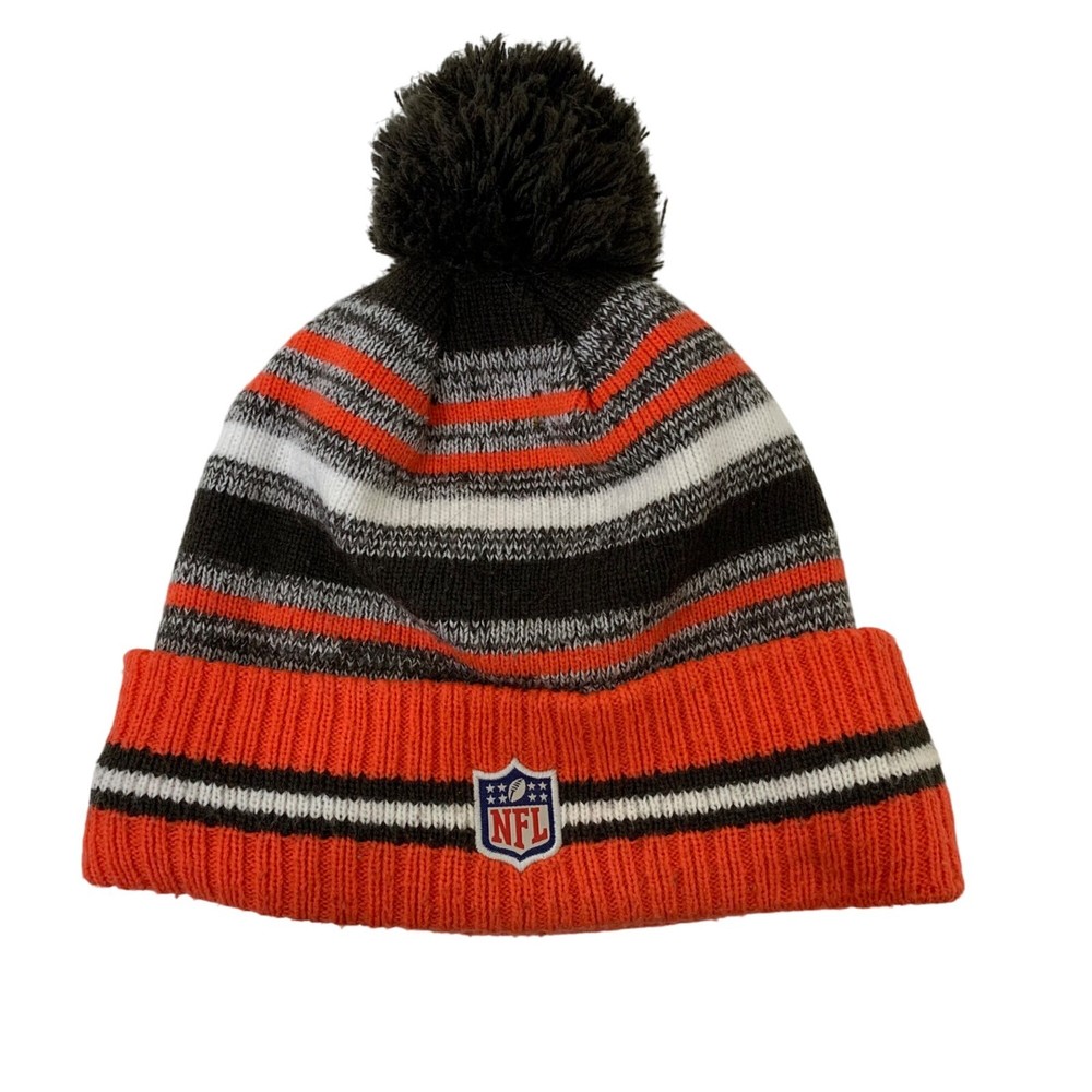 NFL X New Era Cleveland Browns Wool Blend Pom Knit Beanie
