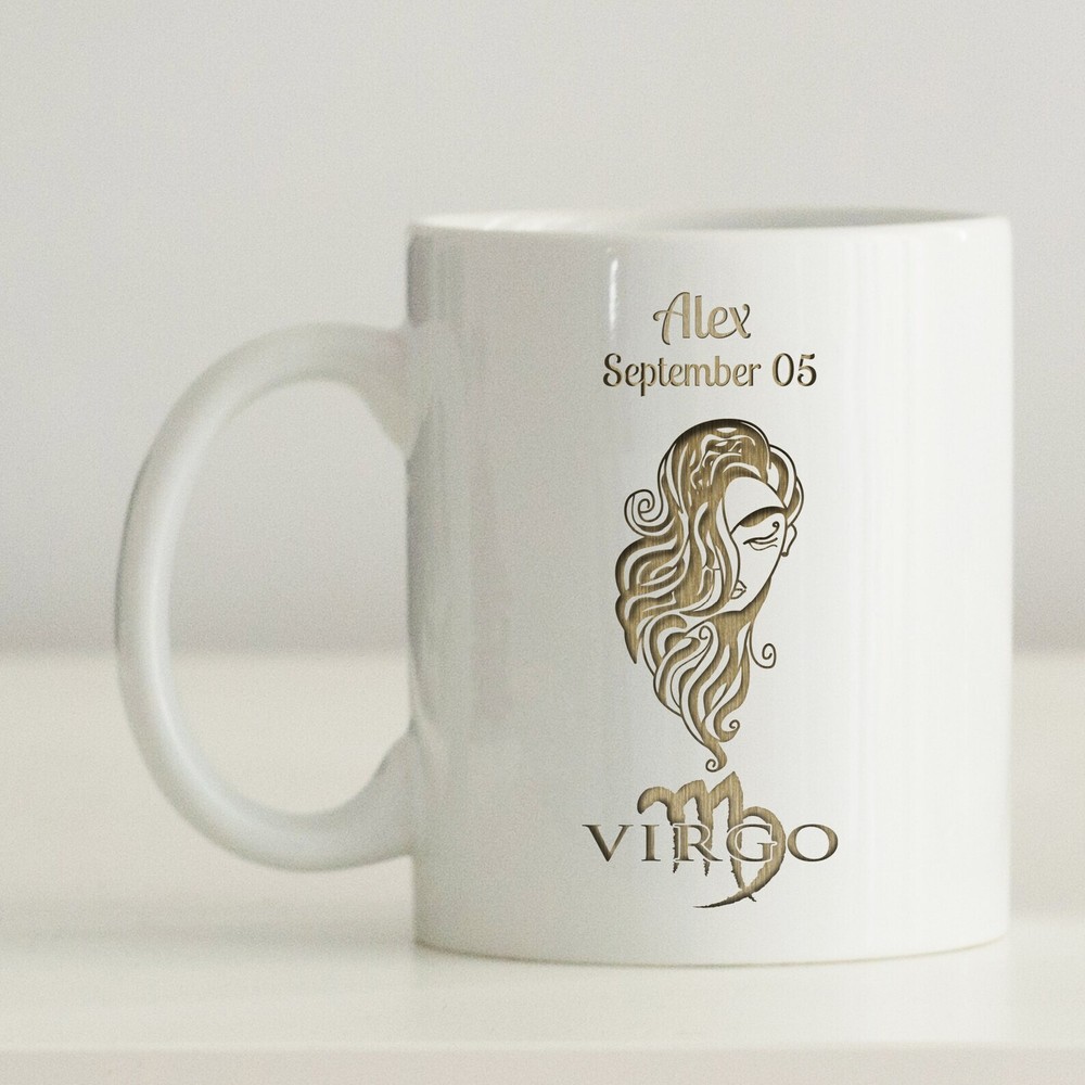 Virgo Mug Personalized Zodiac Birthday Gift For Her Astrology Mug For Women Born