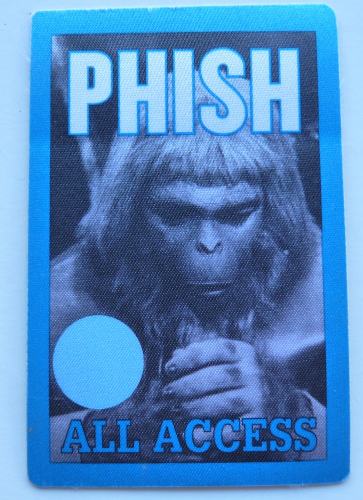 Phish Blue All Access 1998 Planet Of The Apes Concert Tour Backstage Pass