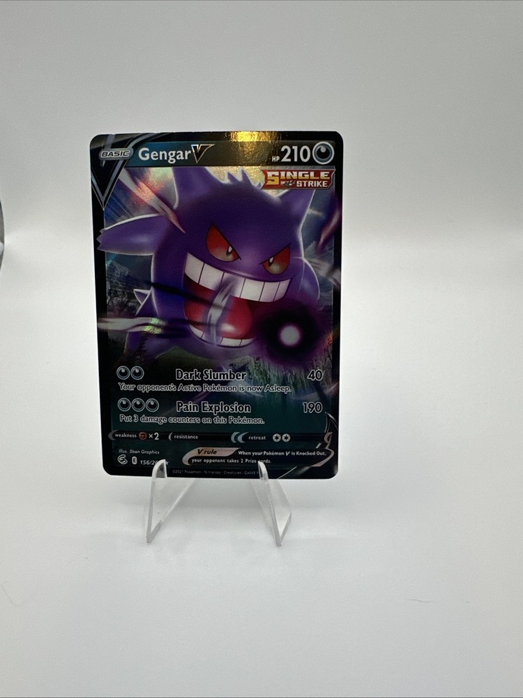 Gengar V 156/264 Ultra Rare Pokemon Fusion Strike Card