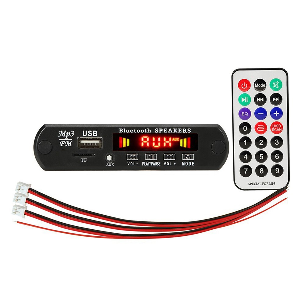 2*25W MP3 Decoder Board Bluetooth-5.0 For Car FM Support TF/USB Recording Mode