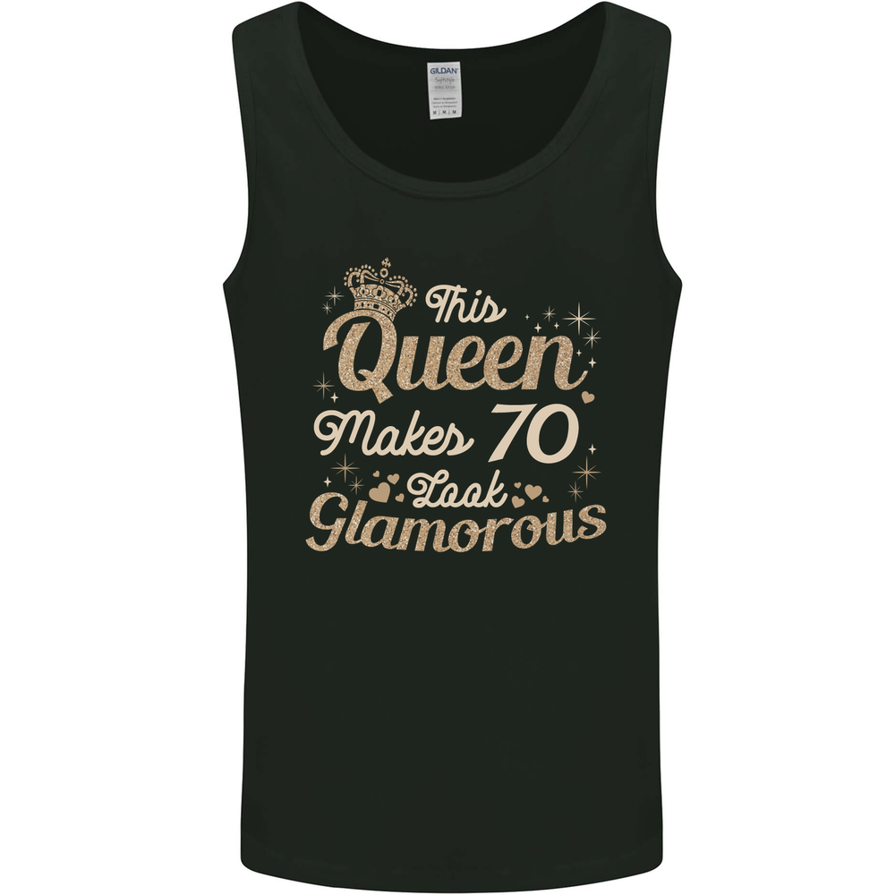 70th Birthday Queen Seventy Years Old 70 Mens Vest Tank Top