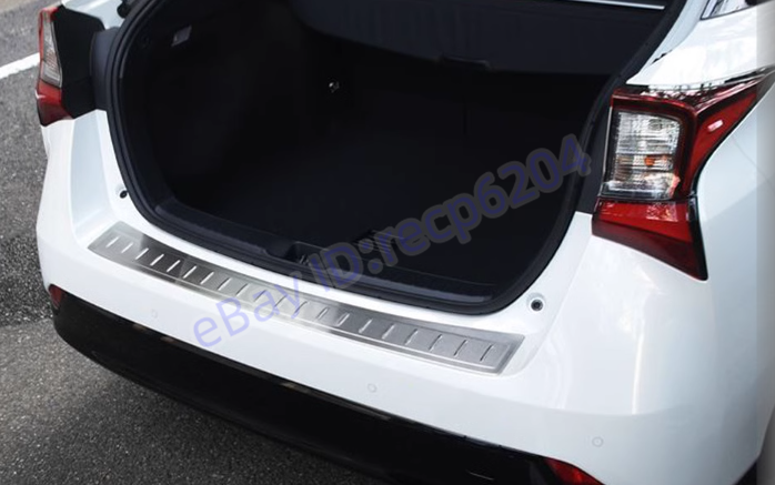 Steel Outside Rear Bumper Protector Sill Plate Trim For Toyota Prius 2019-2022