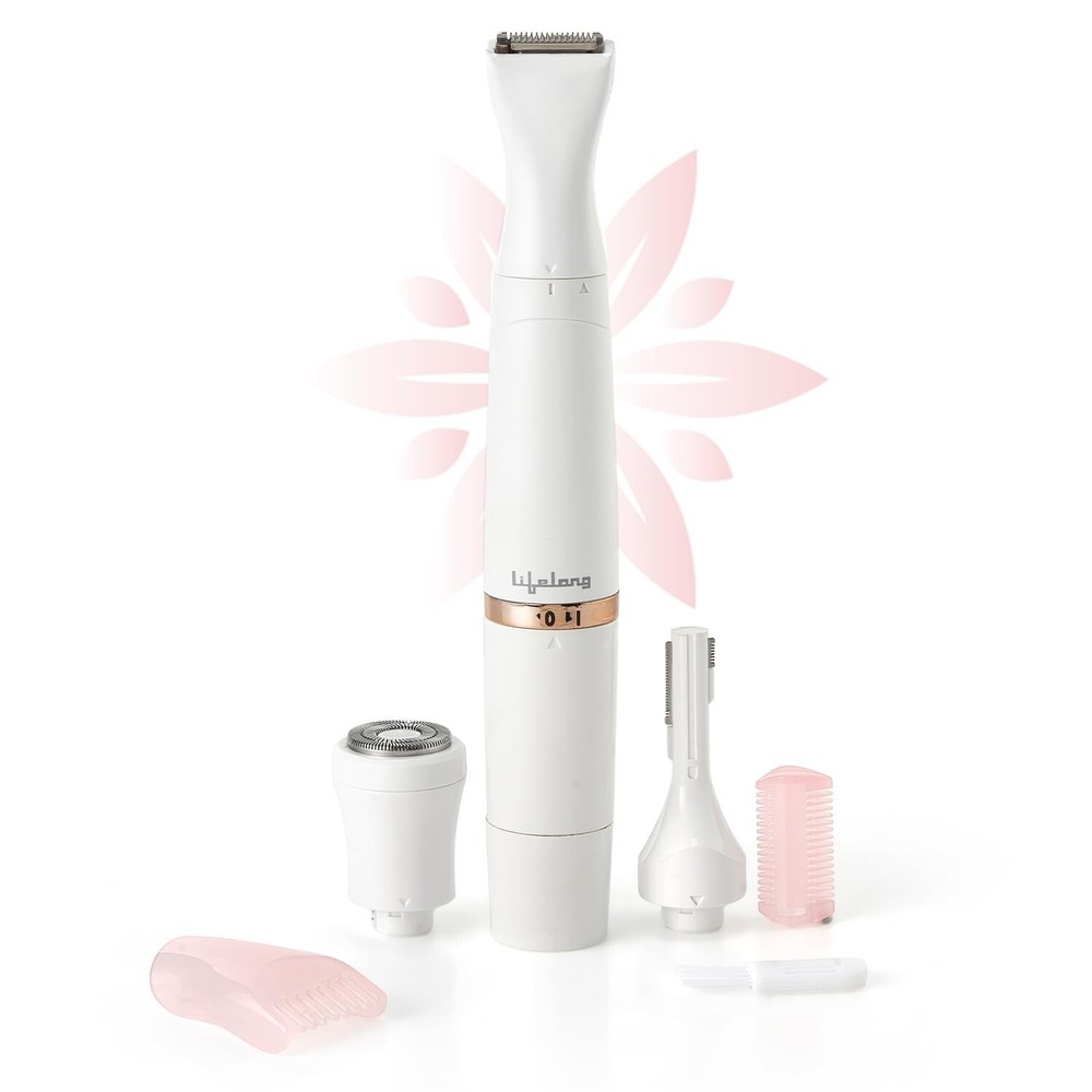 Lifelong LLPCW30 White Rechargeable Eyebrow Underarm Bikini Trimmer