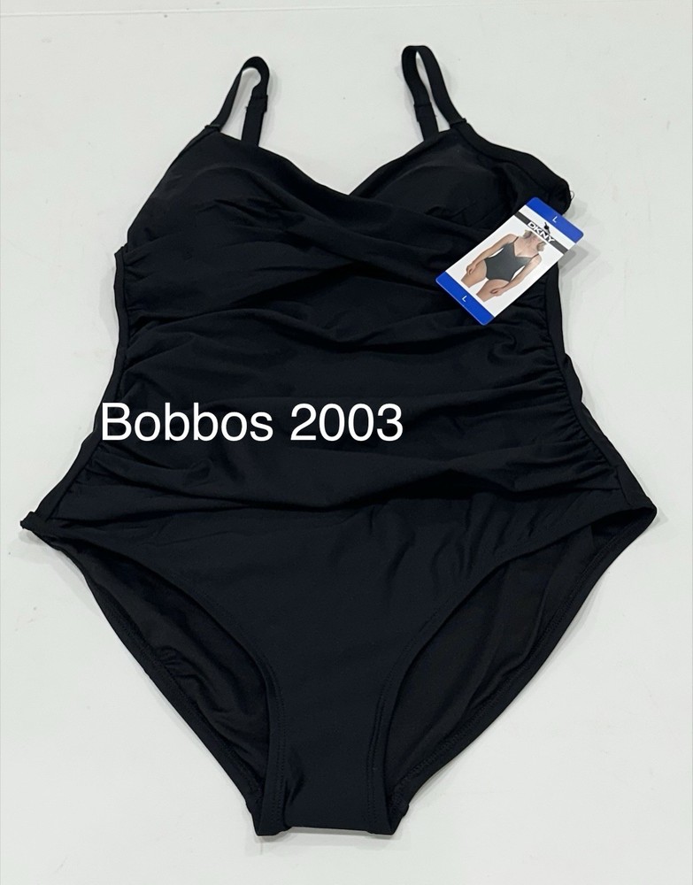 Dkny Women's One-Piece Swimsuit, Black, Size L