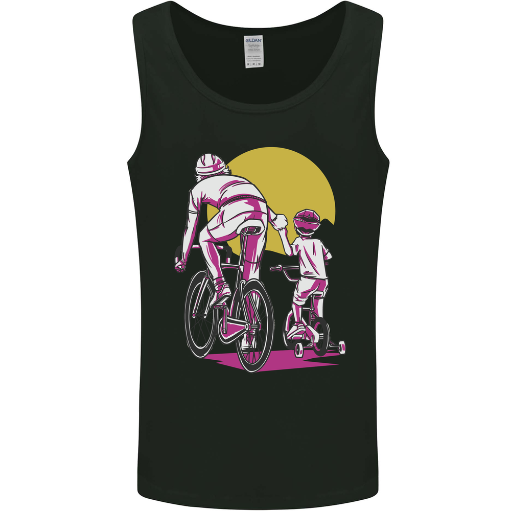 Father & Son Cycling Fathers Day Bicycle Bike Mens Vest Tank Top