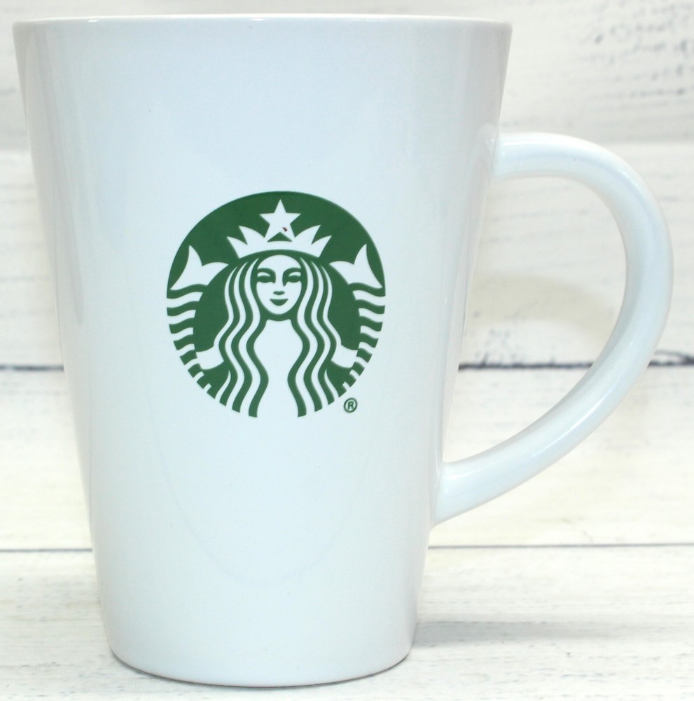 Starbucks Large Coffee Mug 2017 17.4 oz White With Green Mermaid Cup Logo