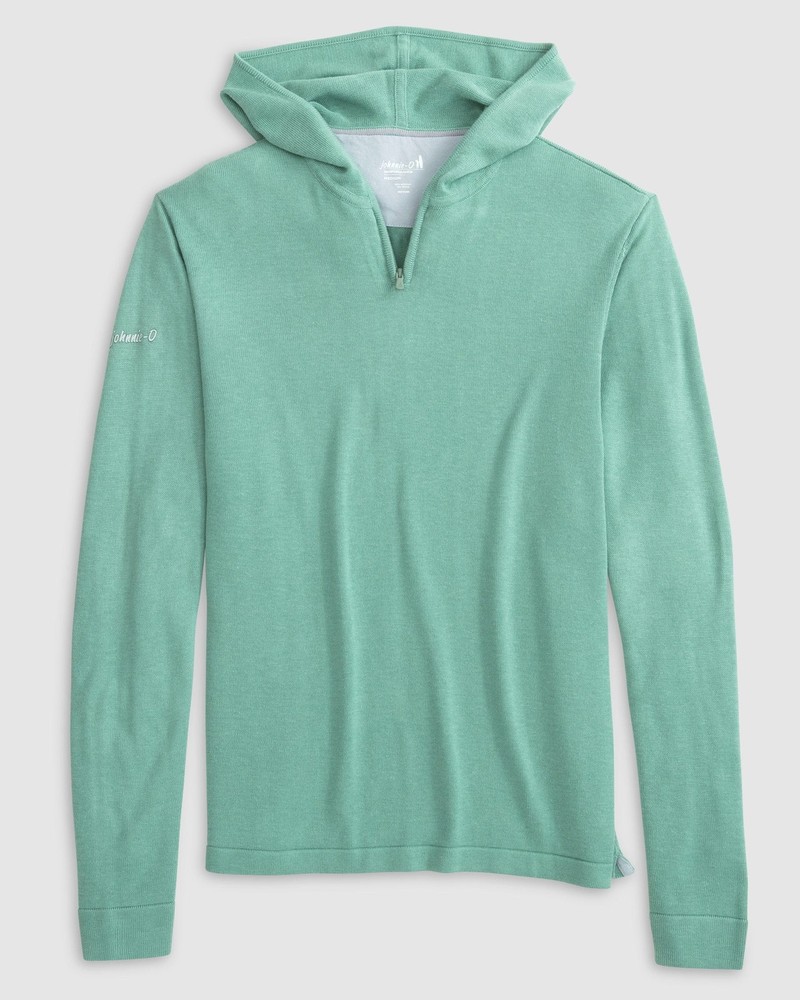 johnnie-O Royce Performance 1/4 Zip Hoodie Green Grass Size L