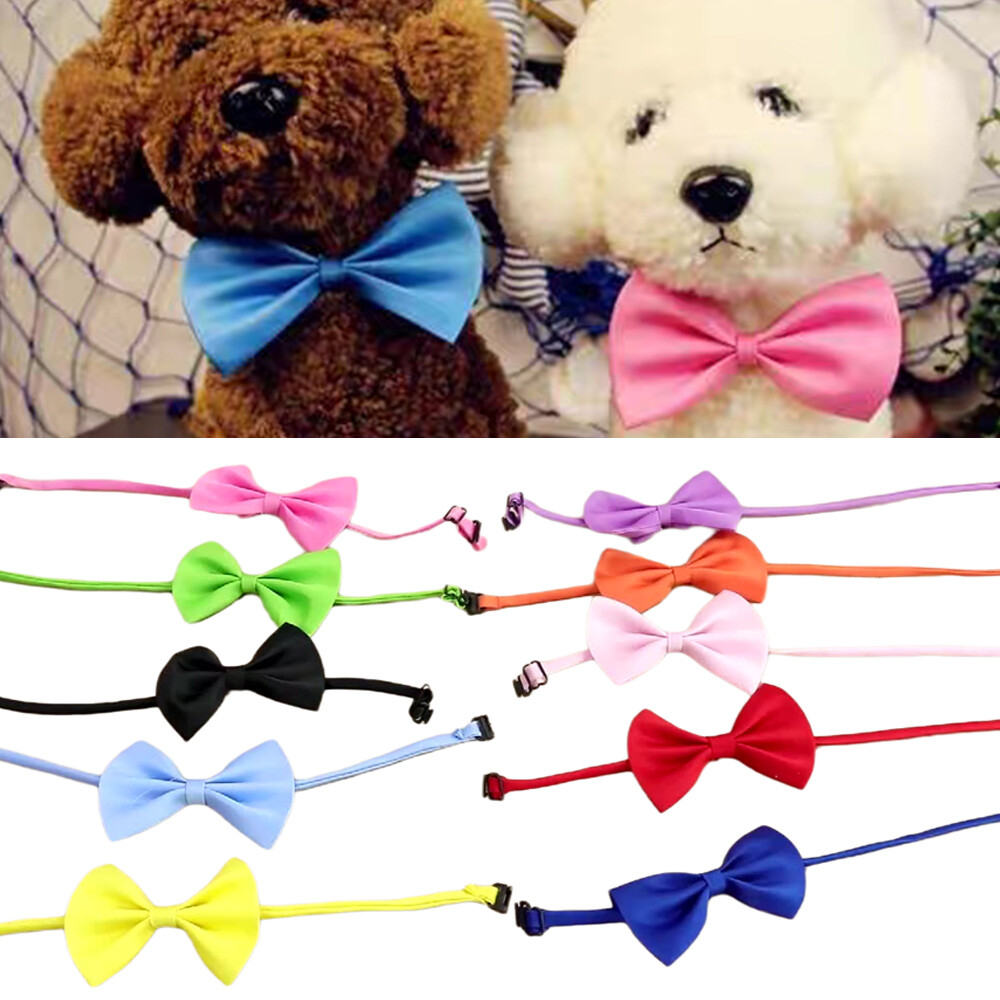10pcs Pet Dog Cat Bow Tie Neck Collar Small to Large Pet Adjustable Puppy Kitten