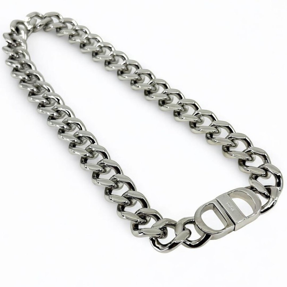 Dior Cd Icon Chain Link Necklace with Signature Logo