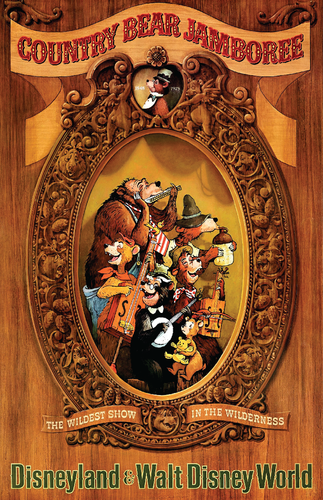 Country Bear Jamboree Disney Poster 13x19 Satin Finish Archival Print