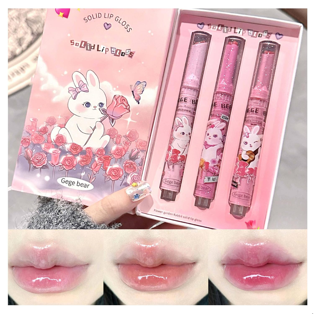 Jelly Lipstick Tinted Lip Stain with 3 Hydrating Colors