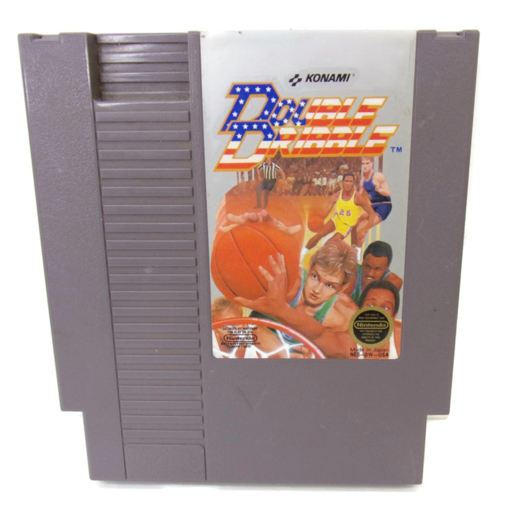 Authentic Double Dribble NES Cartridge Cleaned & Tested-image
