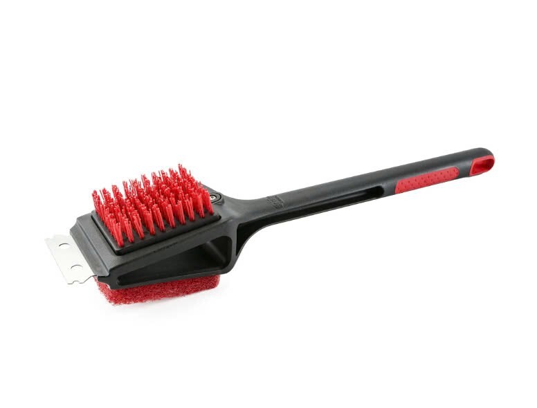 3-in-1 Stainless Steel Grill Brush for Effortless BBQ Cold Cleaning