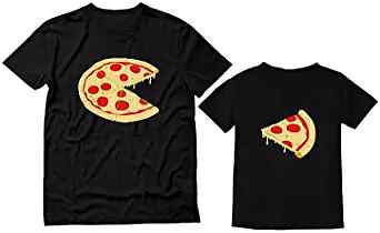 Tstars Pizza Pie & Slice Toddler & Womens T-Shirt Matching Set Mom & Son